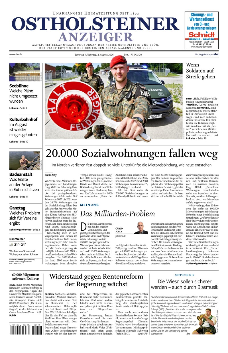 Ostholsteiner Anzeiger - 01.08.2026