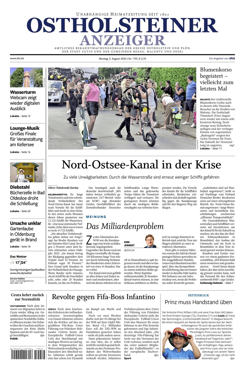 Ostholsteiner Anzeiger - 03.08.2026