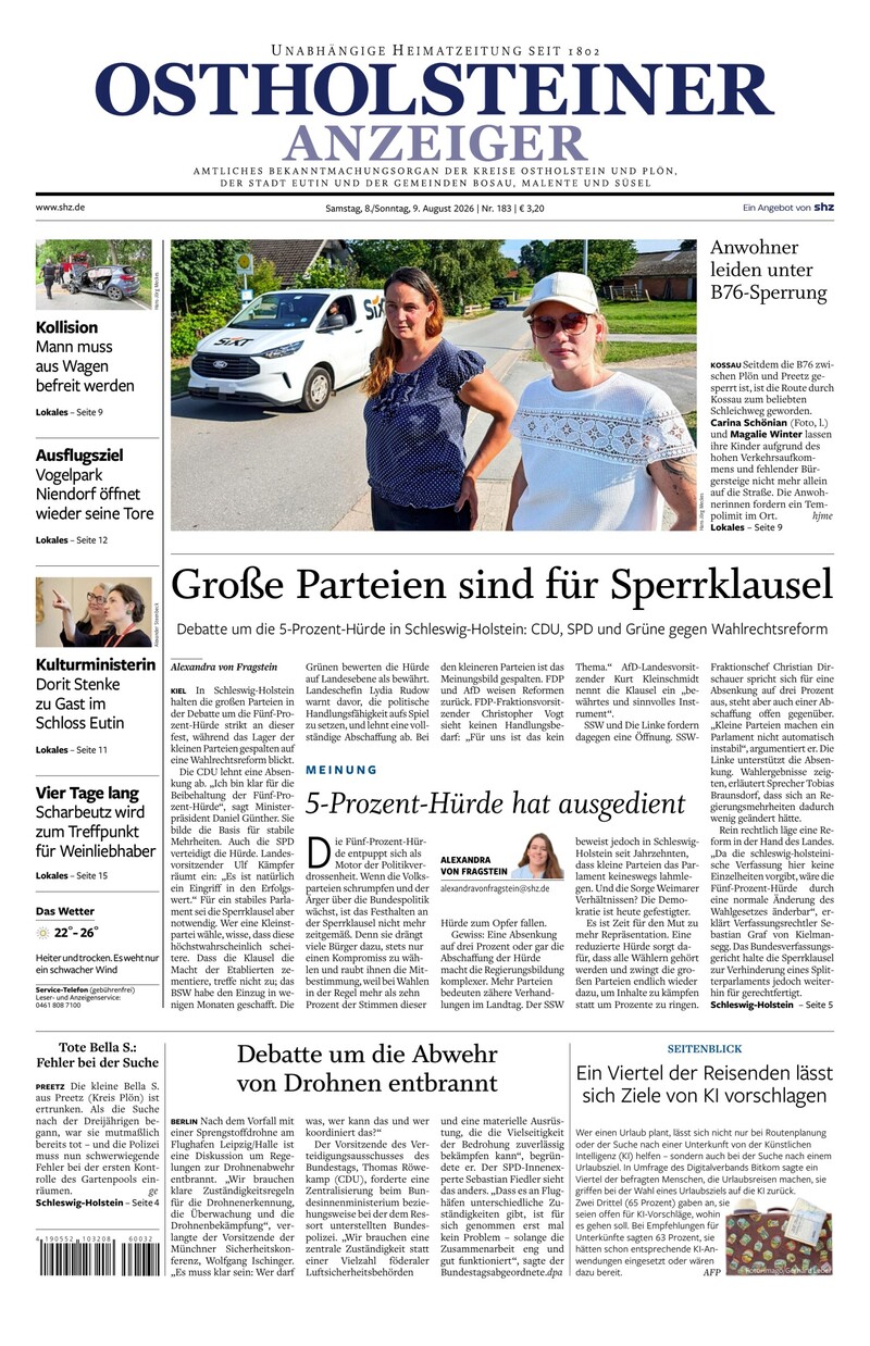 Ostholsteiner Anzeiger - 08.08.2026