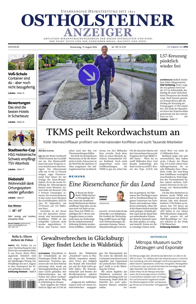 Ostholsteiner Anzeiger - 13.08.2026