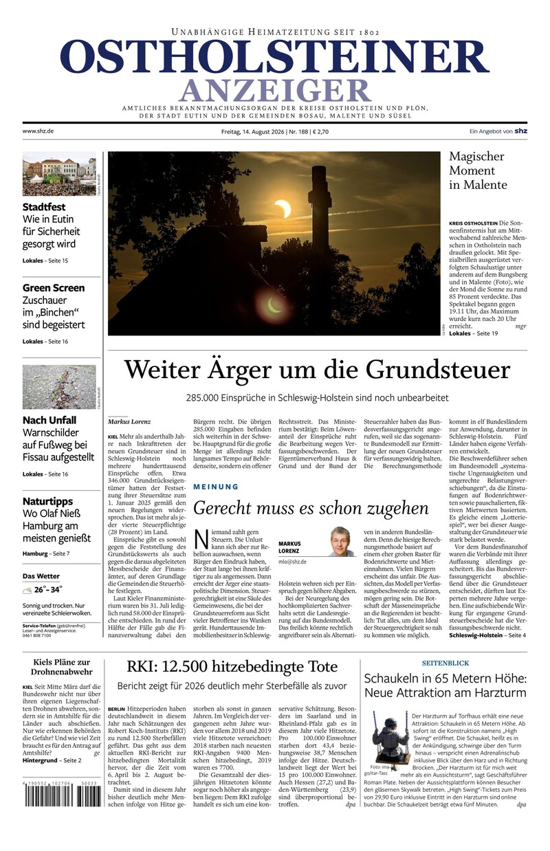 Ostholsteiner Anzeiger - 14.08.2026