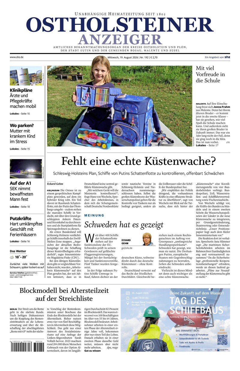 Ostholsteiner Anzeiger - 19.08.2026