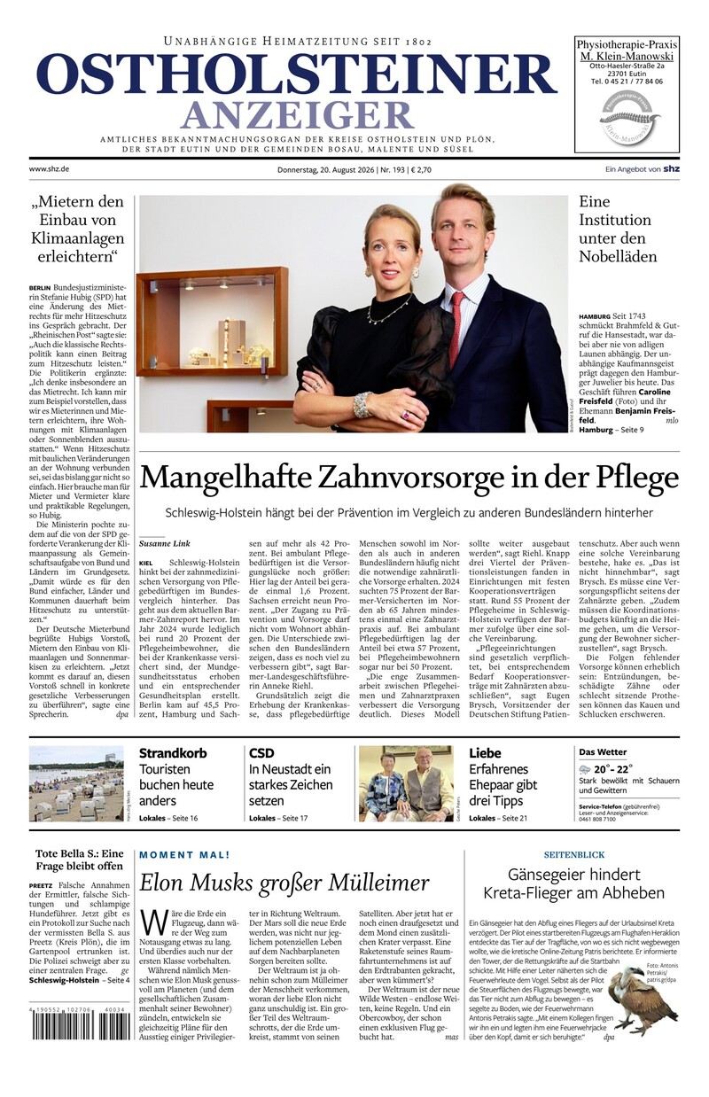 Ostholsteiner Anzeiger - 20.08.2026