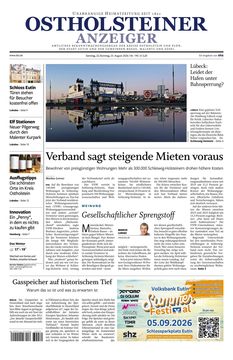 Ostholsteiner Anzeiger - 22.08.2026