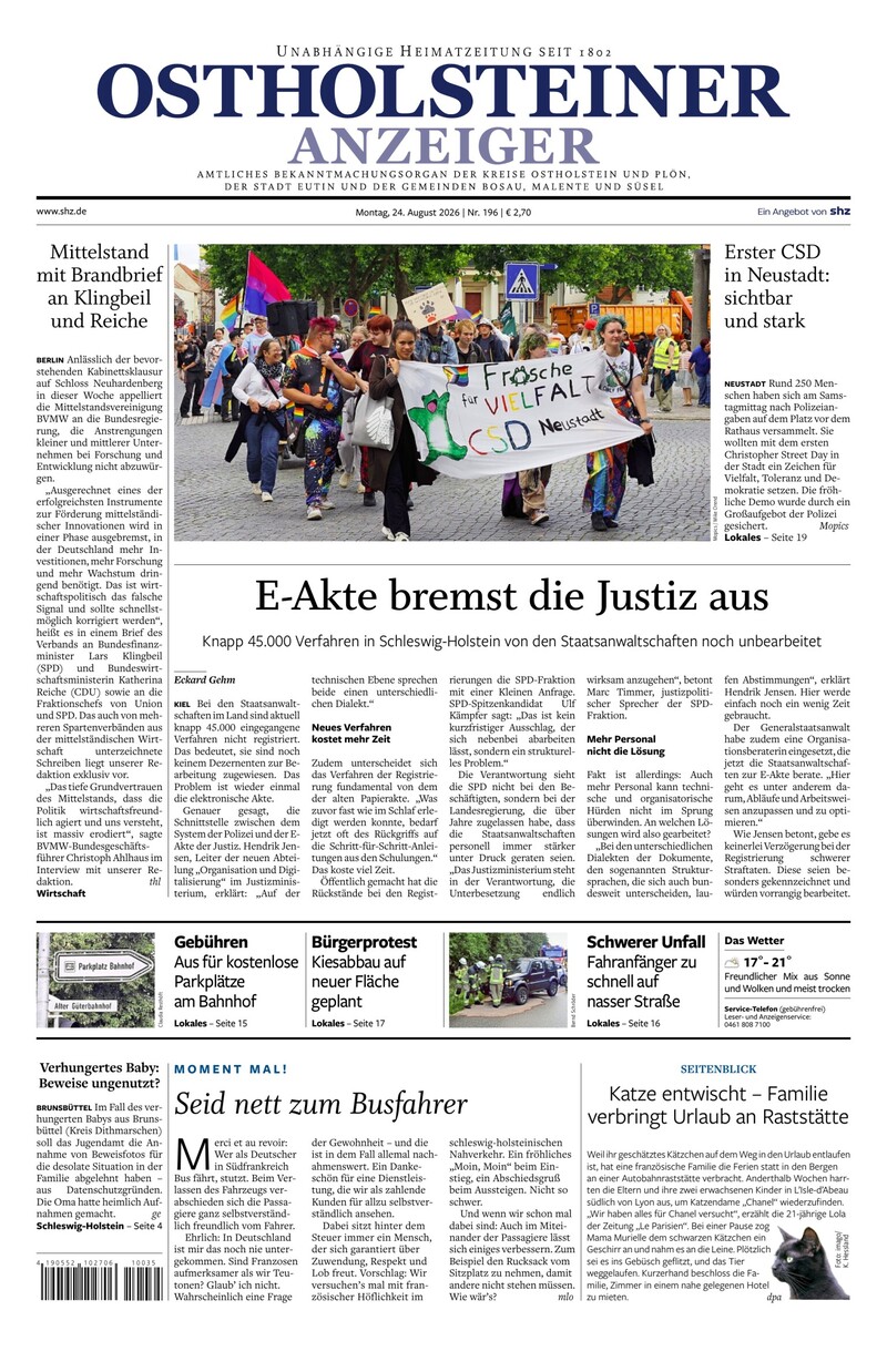 Ostholsteiner Anzeiger - 24.08.2026