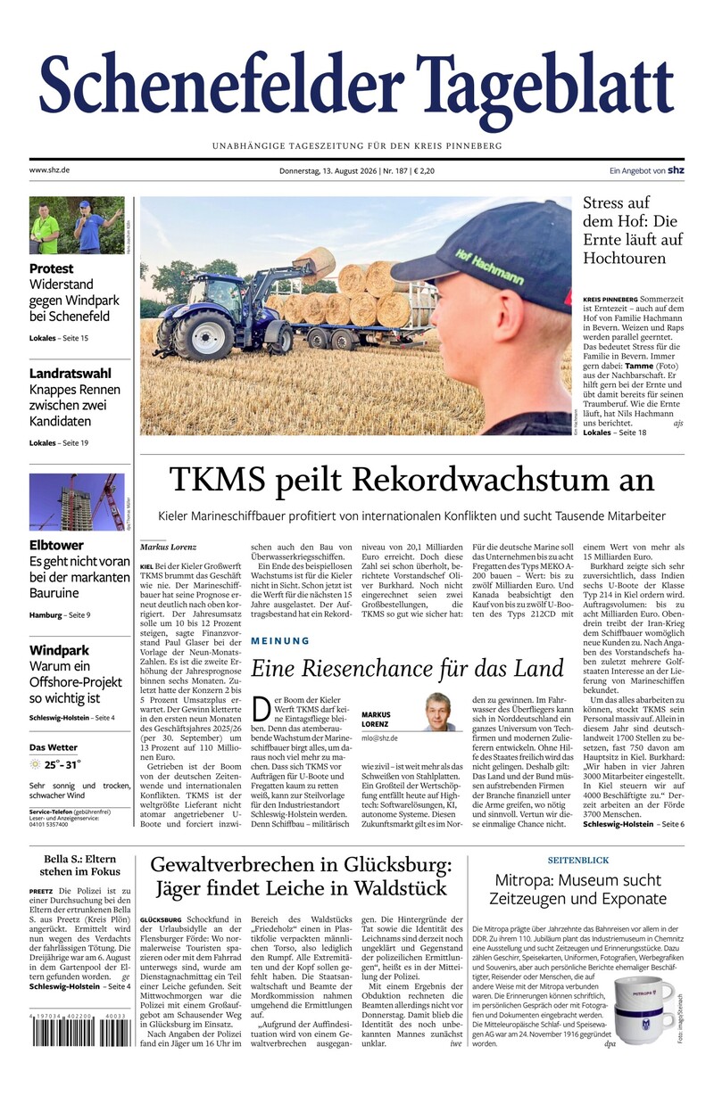 Schenefelder Tageblatt - 13.08.2026