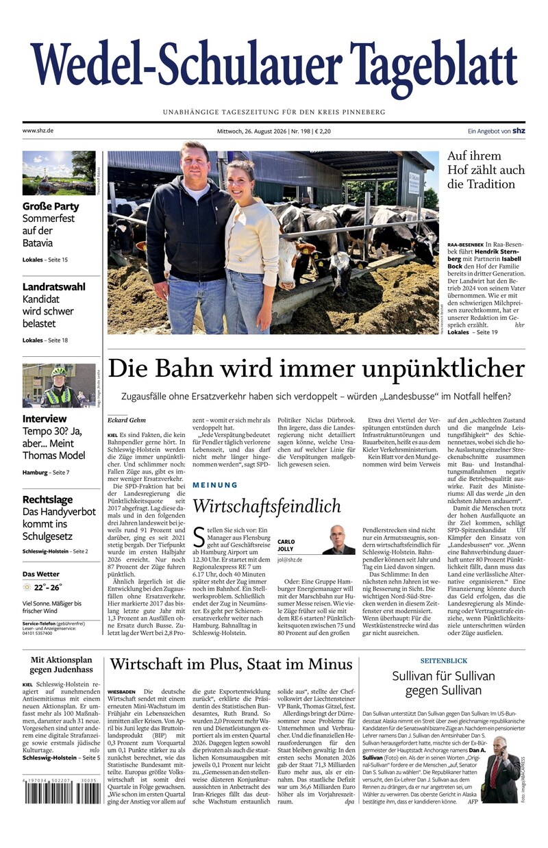 Wedel-Schulauer Tageblatt - 26.08.2026