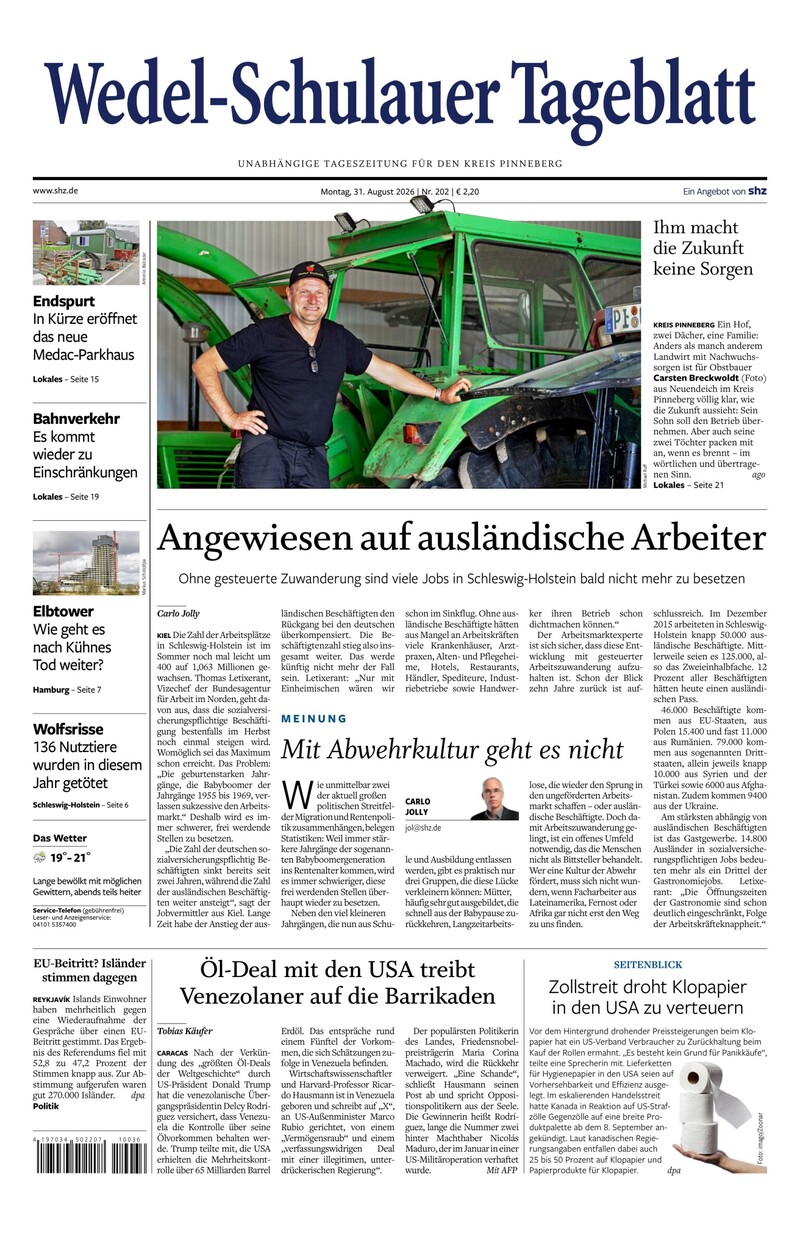Wedel-Schulauer Tageblatt - 31.08.2026