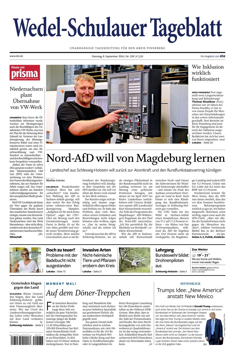 Wedel-Schulauer Tageblatt - 08.09.2026