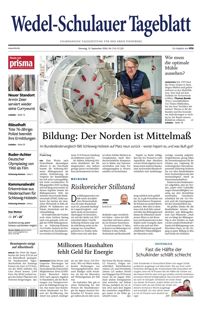Wedel-Schulauer Tageblatt - 15.09.2026