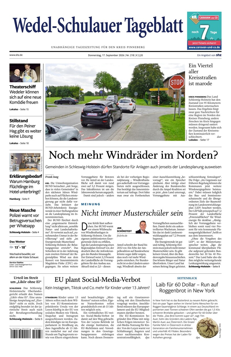 Wedel-Schulauer Tageblatt - 17.09.2026