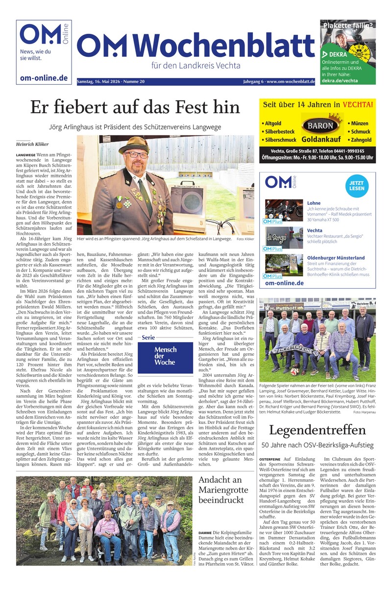 Wochenblatt 16.5.2026 Cover
