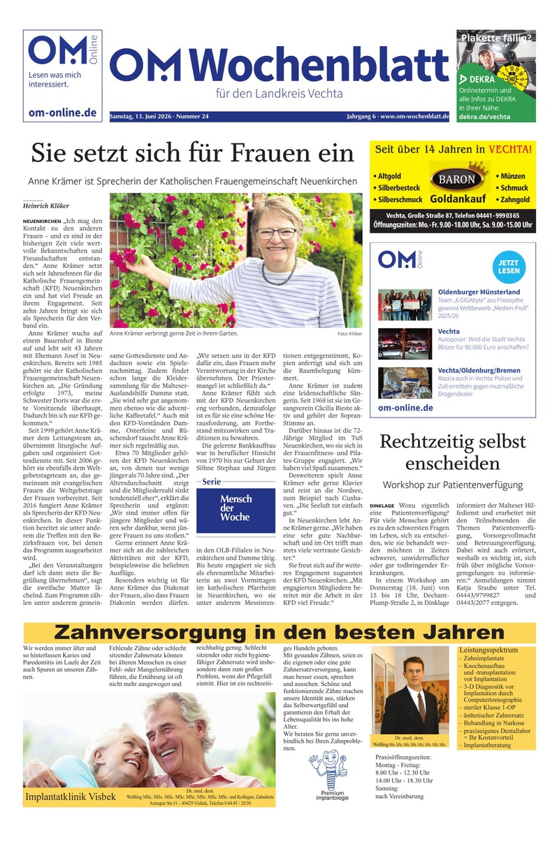 Wochenblatt 13.6.2026 Cover