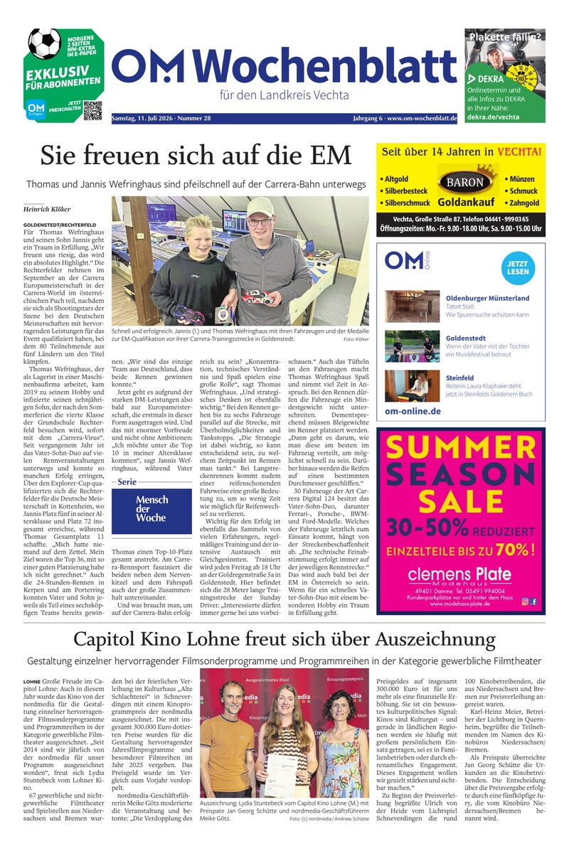 Wochenblatt 11.7.2026 Cover