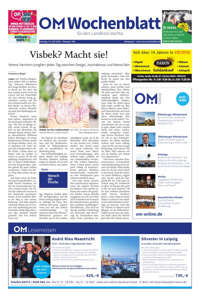 Wochenblatt Vechta 260725 Cover