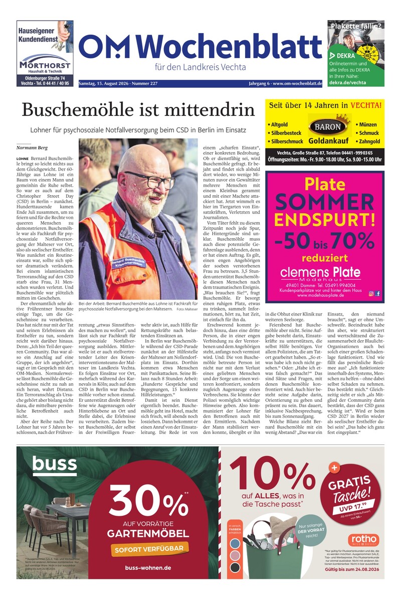 Wochenblatt-15-08-2026 Cover