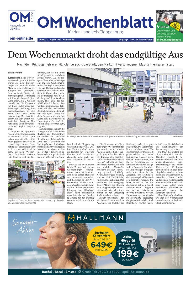Wochenblatt-15-08-2026 Cover
