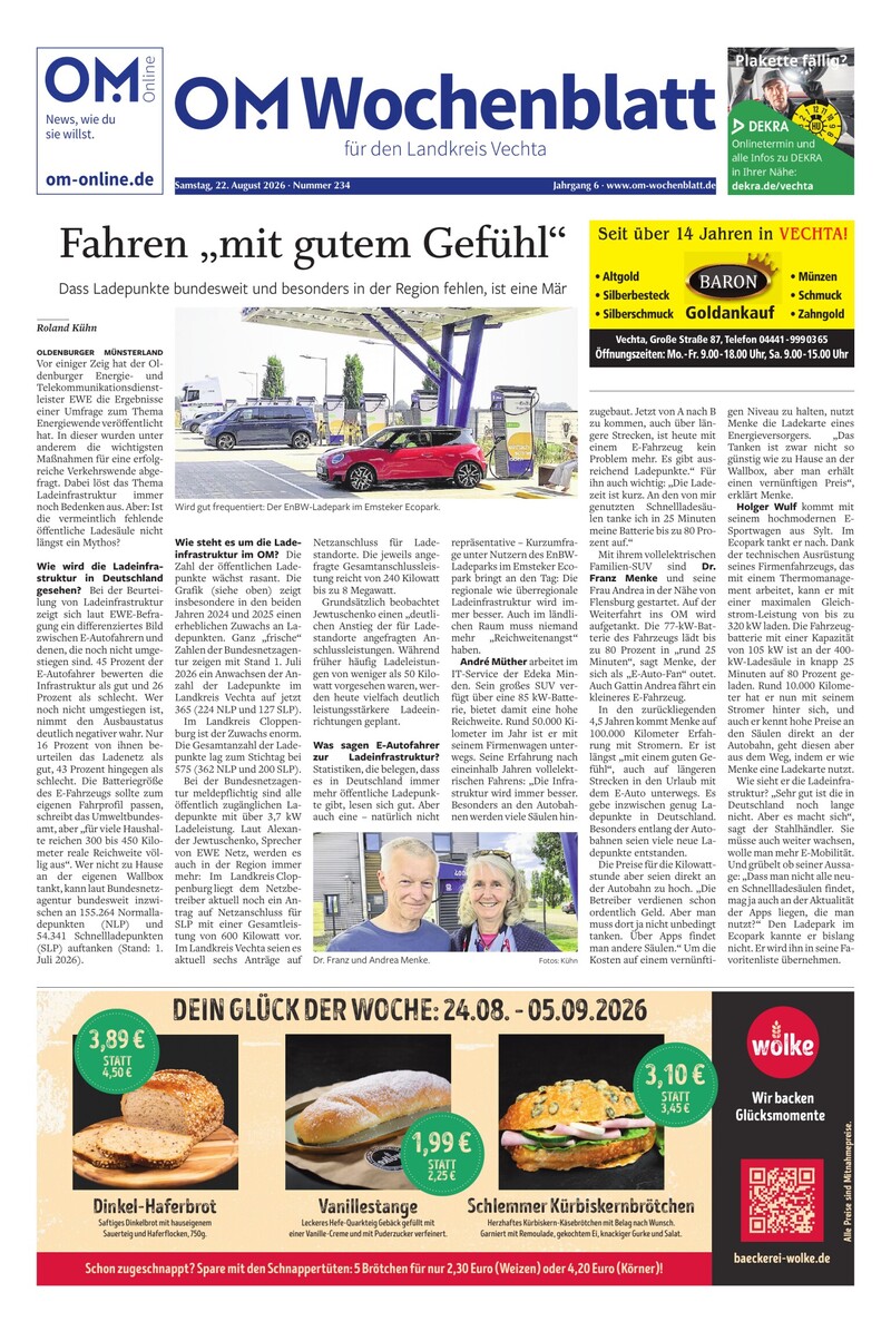 Wochenblatt 22.8.2026 Cover