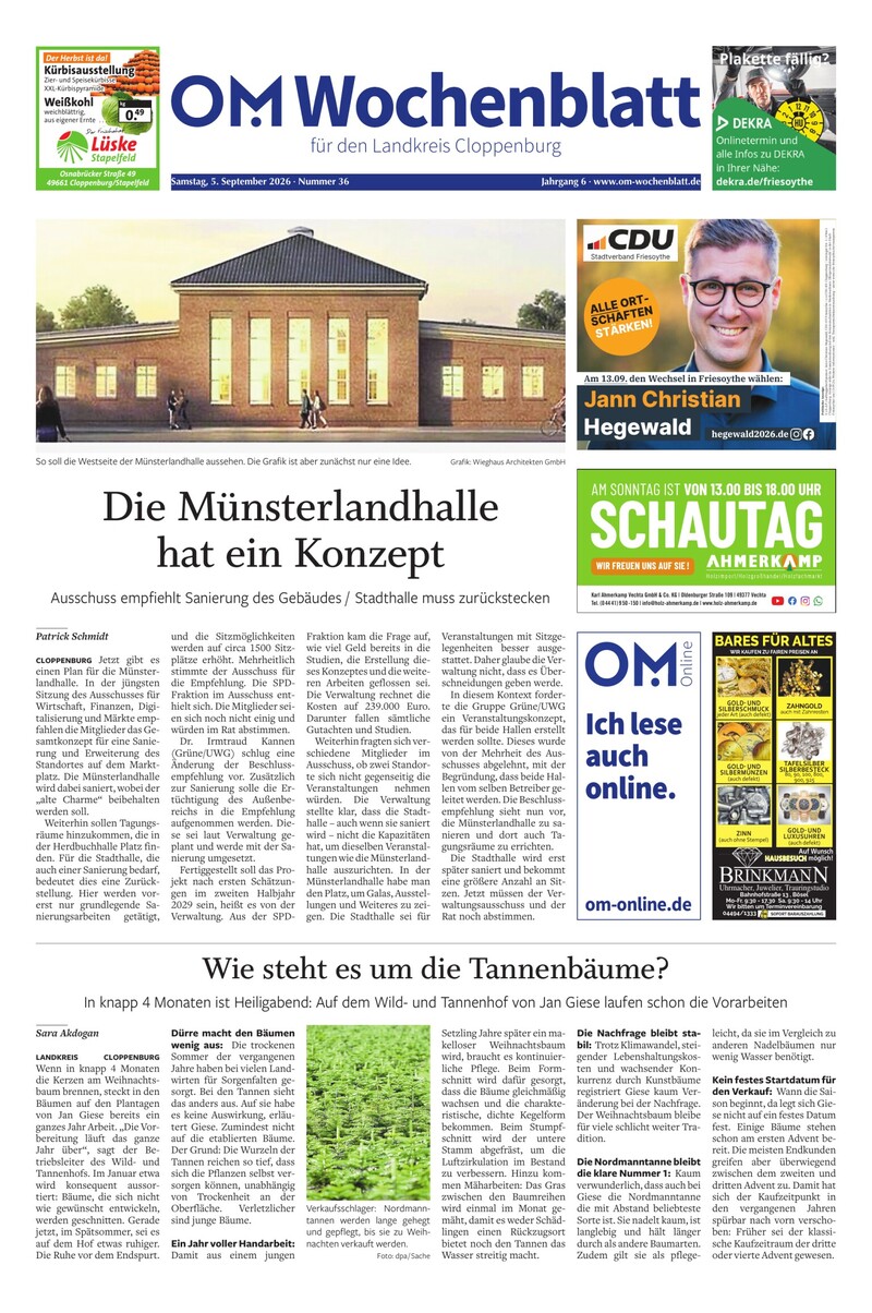 Wochenblatt 5.9.2026 Cover